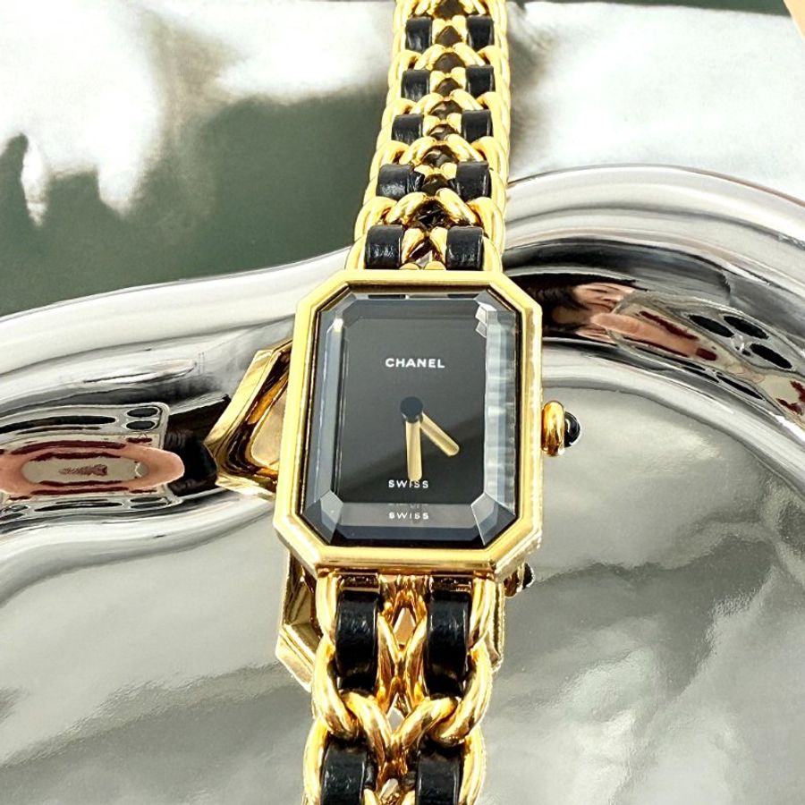 CHANEL - 金色24k鍍金皮穿鍊 Première 首映錶 ╻L號-1