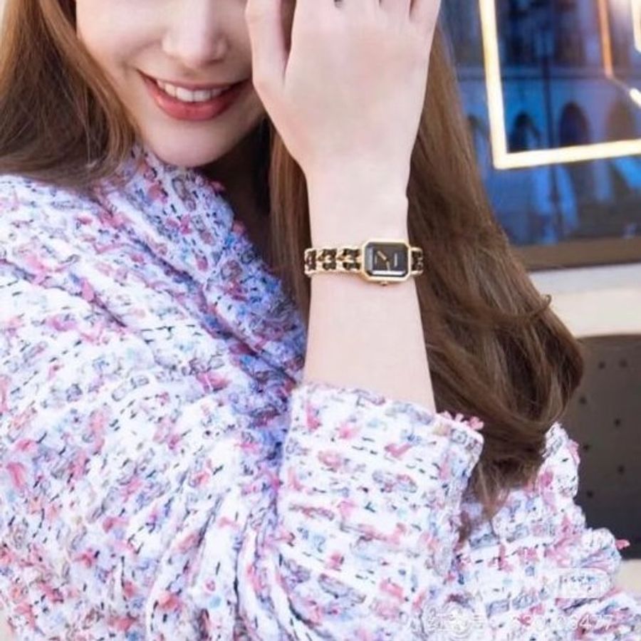 CHANEL - 金色24k鍍金皮穿鍊 Première 首映錶 ╻L號-3