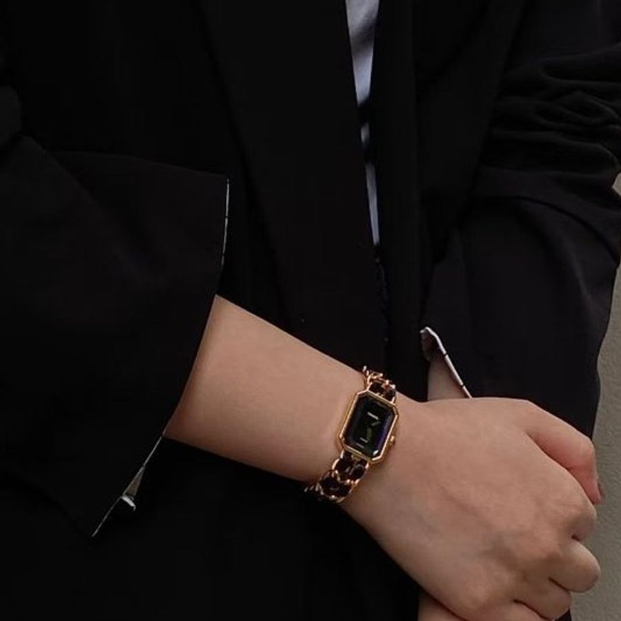 CHANEL - 金色24k鍍金皮穿鍊 Première 首映錶 ╻L號-5