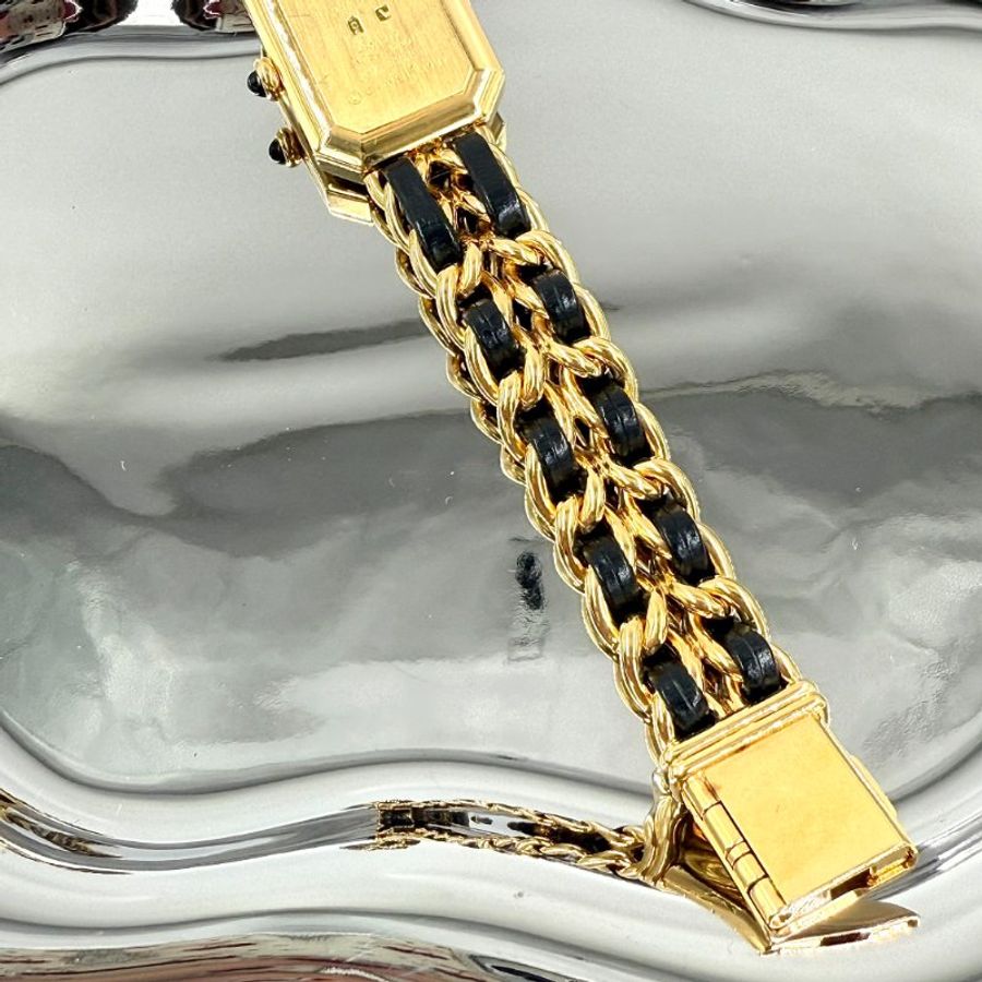 CHANEL - 金色24k鍍金皮穿鍊 Première 首映錶 ╻L號-10