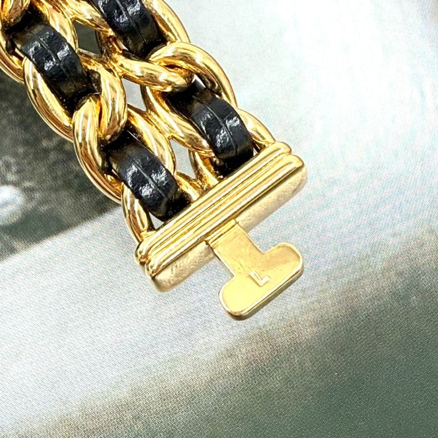 CHANEL - 金色24k鍍金皮穿鍊 Première 首映錶 ╻L號-18