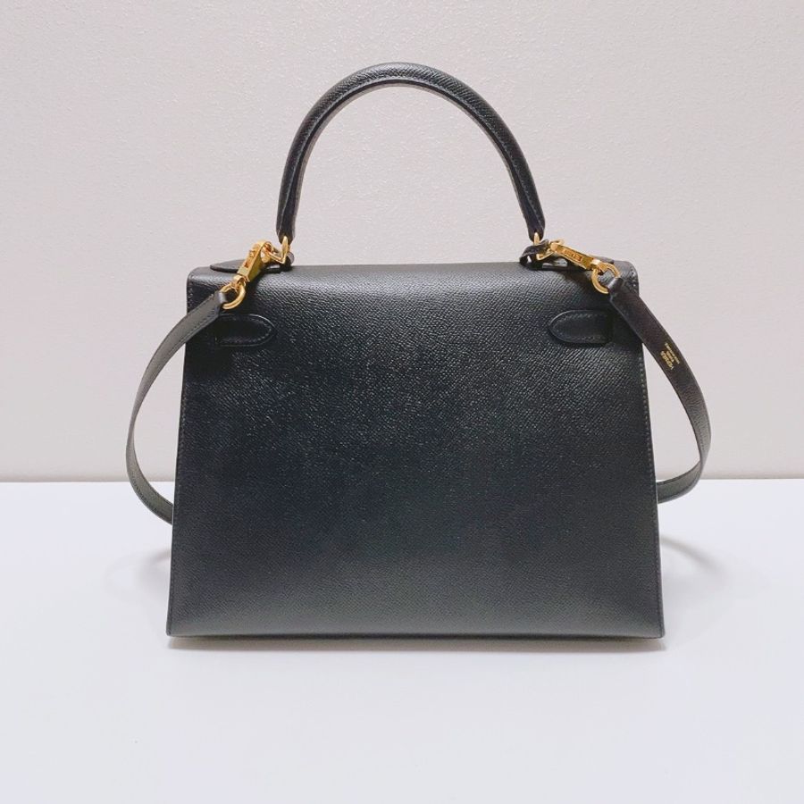 Hermes kelly28黑金EP皮肩背包28x11x20 98新配件塵袋盒子鎖頭鑰匙雨衣-5