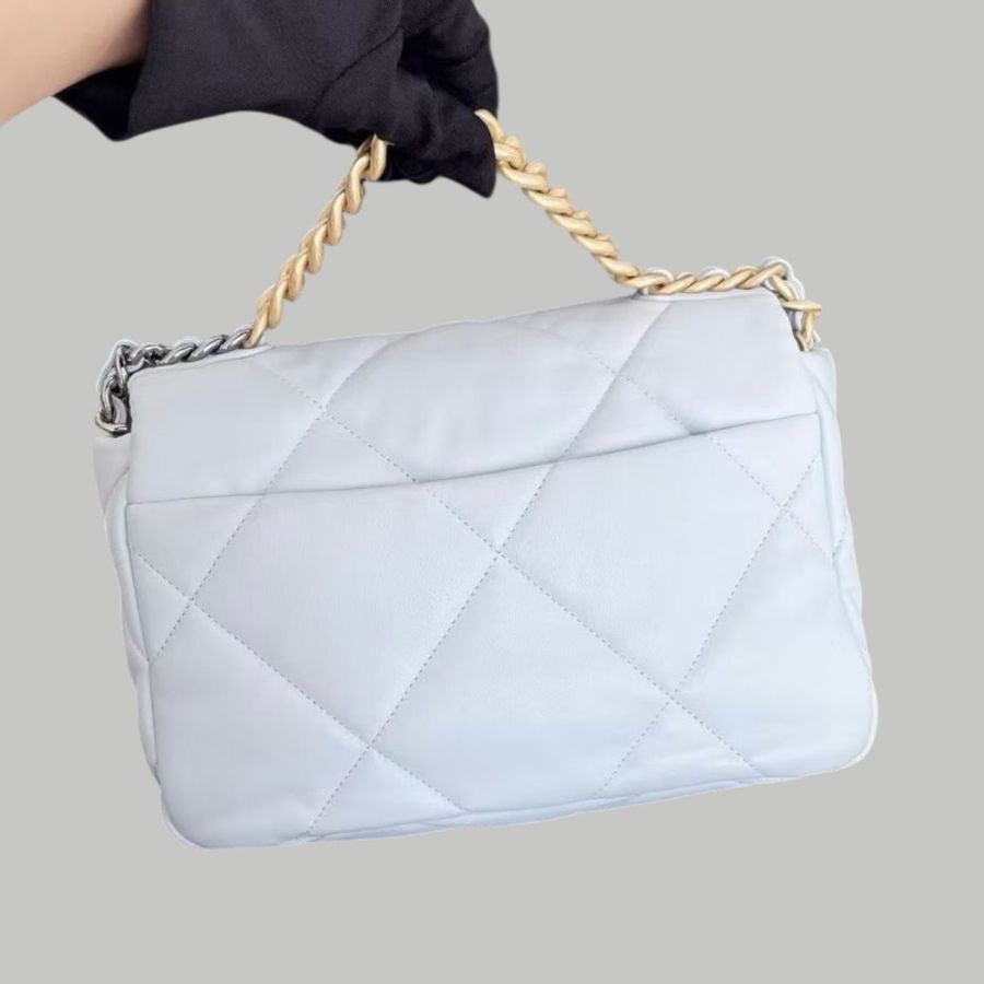 Chanel 19bag small淺藍色-1