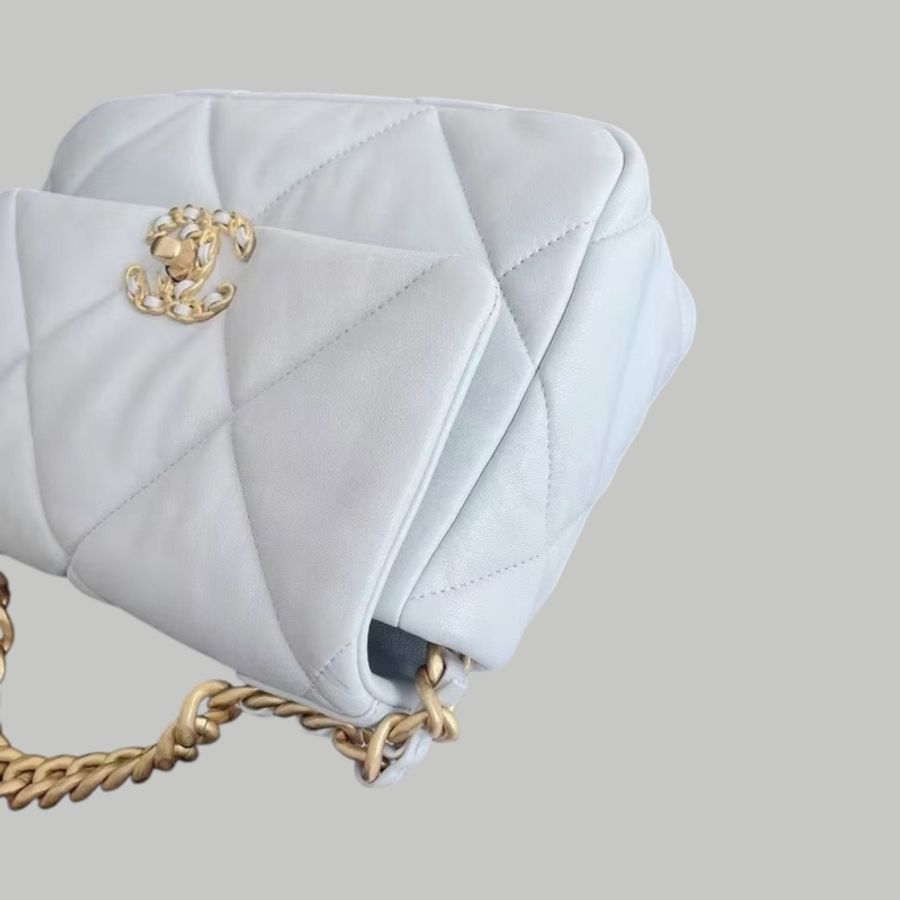 Chanel 19bag small淺藍色-2
