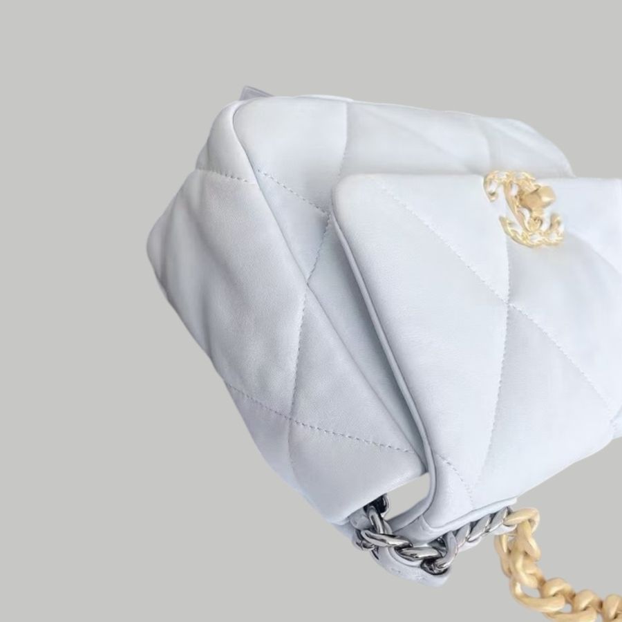 Chanel 19bag small淺藍色-3