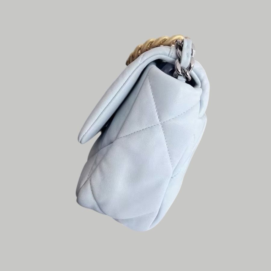 Chanel 19bag small淺藍色-6