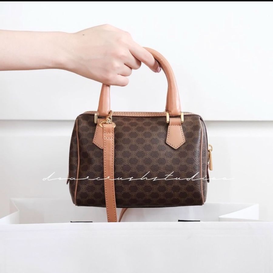 Celine 凱旋門老花波士頓斜挎包 Macadam boston crossbody bag-1