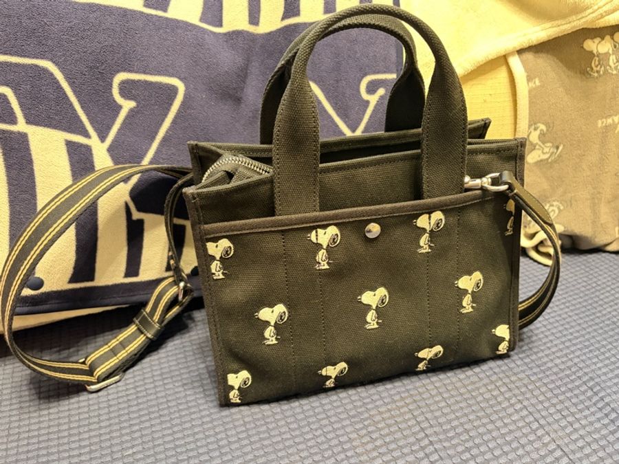 Coach 聯名Snoopy 刺繡帆布托特包 二手-3