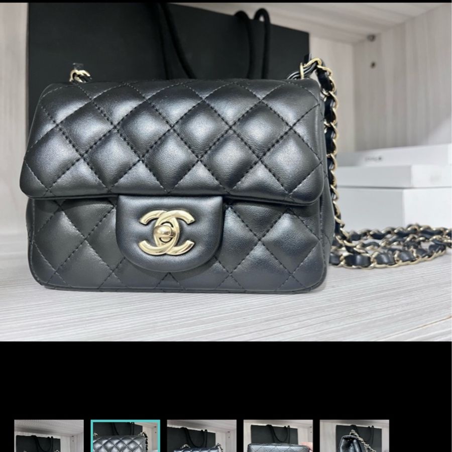 (已售)Chanel 淡金方胖-1