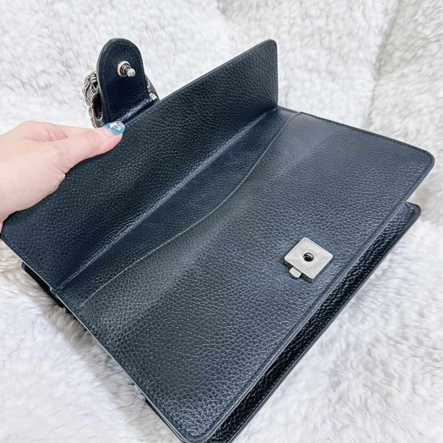 二手Gucci 經典酒神包黑色中號-44