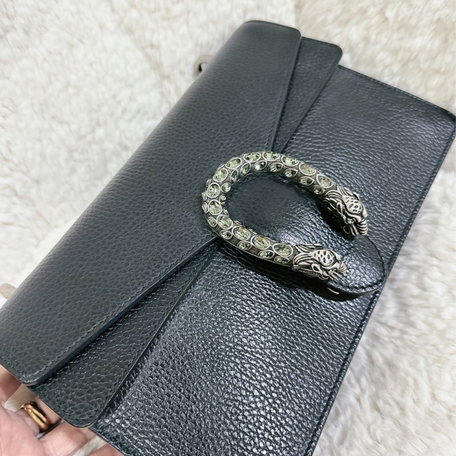 二手Gucci 經典酒神包黑色中號-50