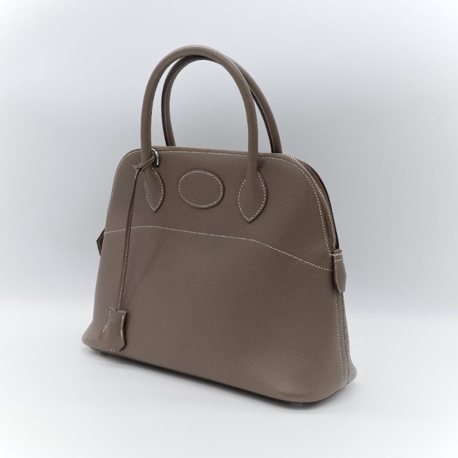 Hermès 愛馬仕 Bolide 31 大象灰色 Clemence 牛皮 手提包 肩背包 兩用包-2