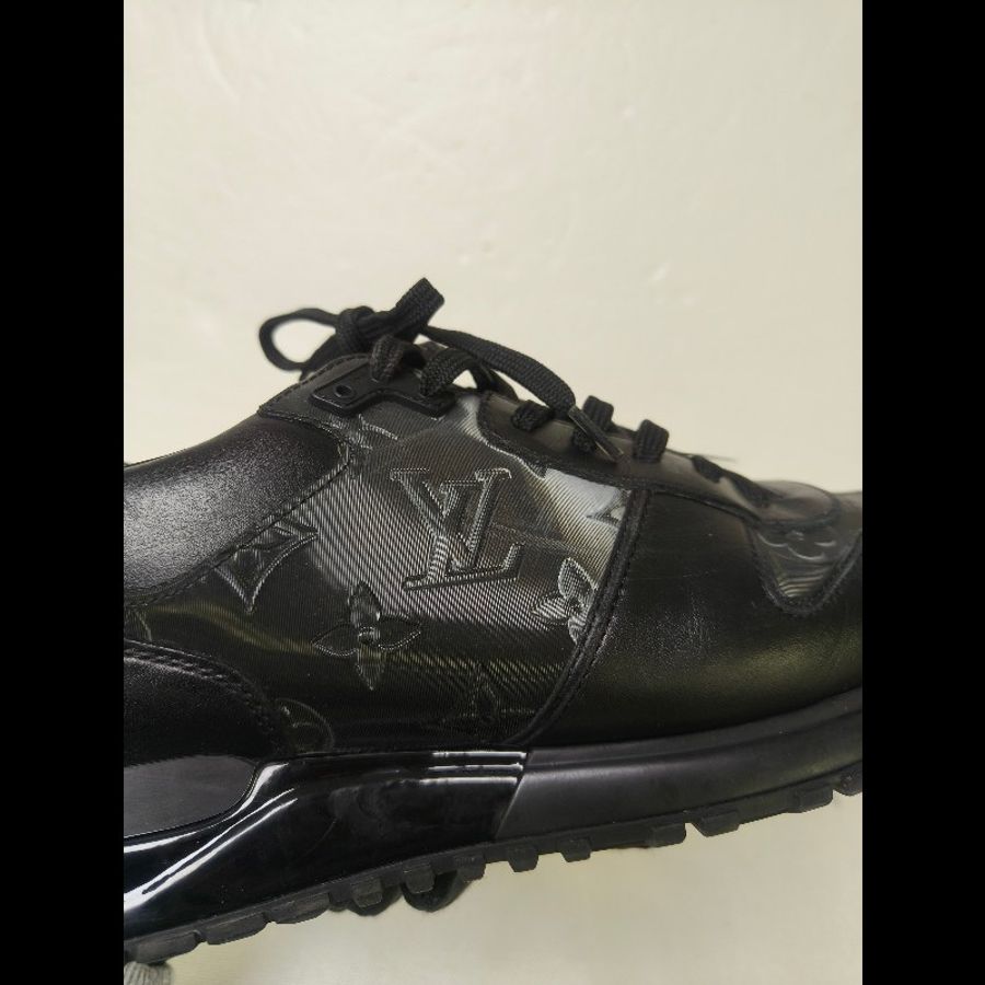 ㊣✨Louis Vuitton✨**尺寸:7**(附鞋盒)路易威登 LV RUN AWAY 黑武士 老花 黑色 潮流 皮革 拼接 球鞋 休閒鞋 運動鞋/二手鞋/二手精品/保證正品🌳二手樹屋🌳-34