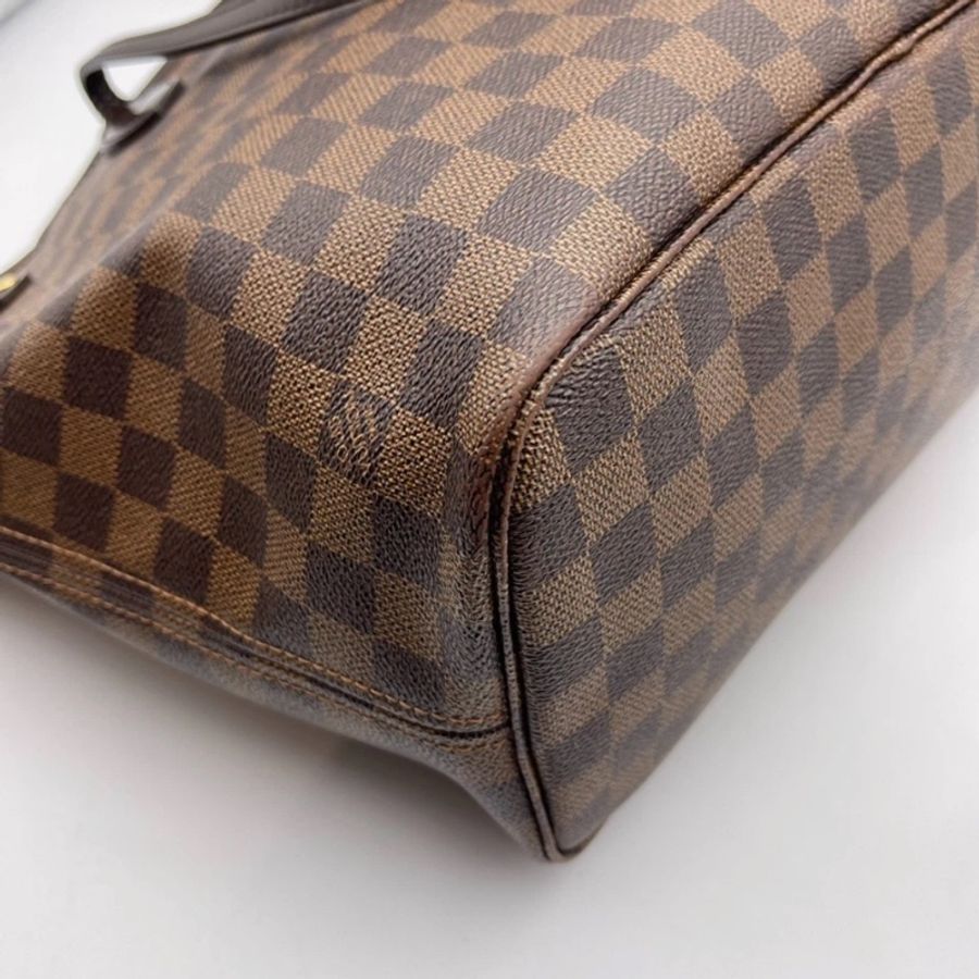 Lv路易威登/Louis Vuitton neverfull中號棋盤格購物袋無子袋款,紅色內里 尺寸:31x 28 x 14cm-23