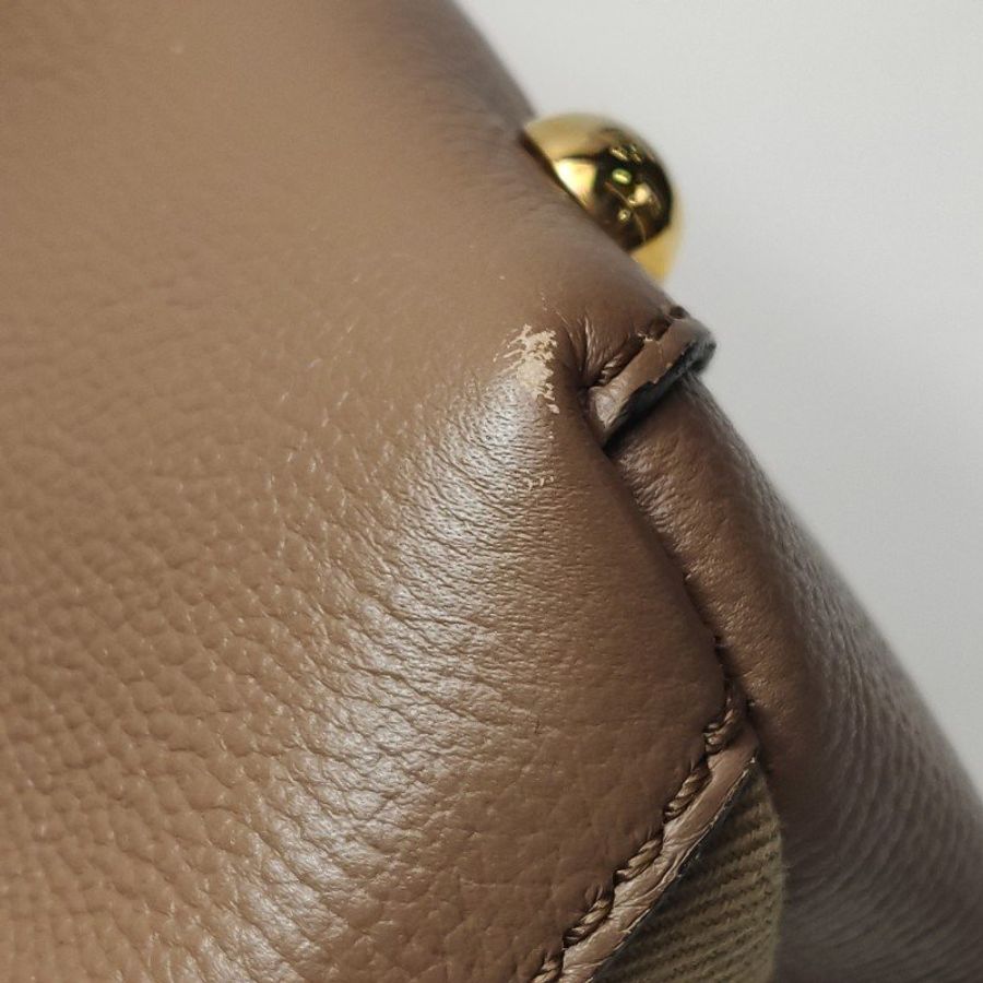 Burberry Camberley中號牛皮帆布純色字母logo單肩包-18