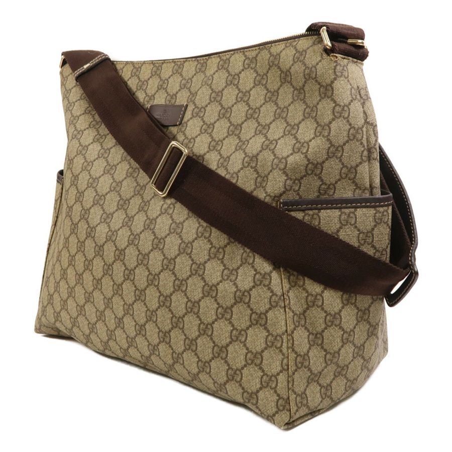 GUCCI 塗層帆布Shoulder Bag金扣肩背袋-2