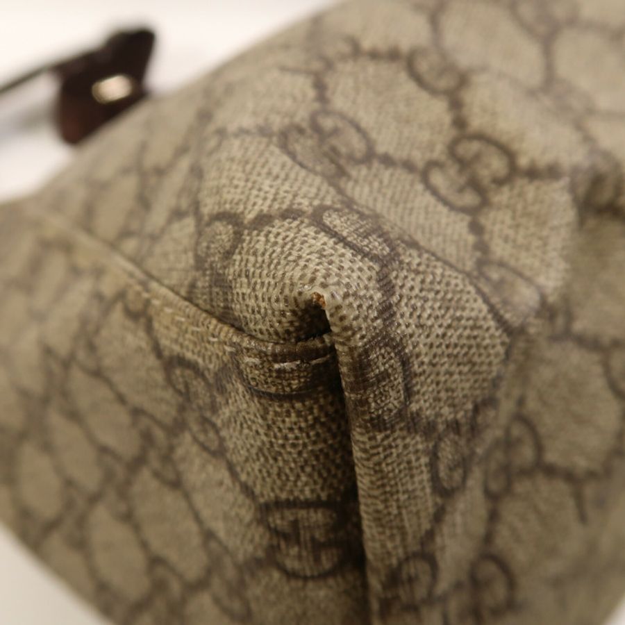 GUCCI 塗層帆布Shoulder Bag金扣肩背袋-7
