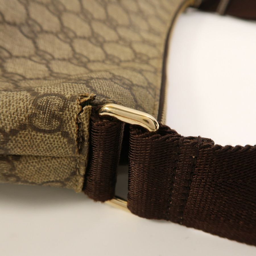 GUCCI 塗層帆布Shoulder Bag金扣肩背袋-9