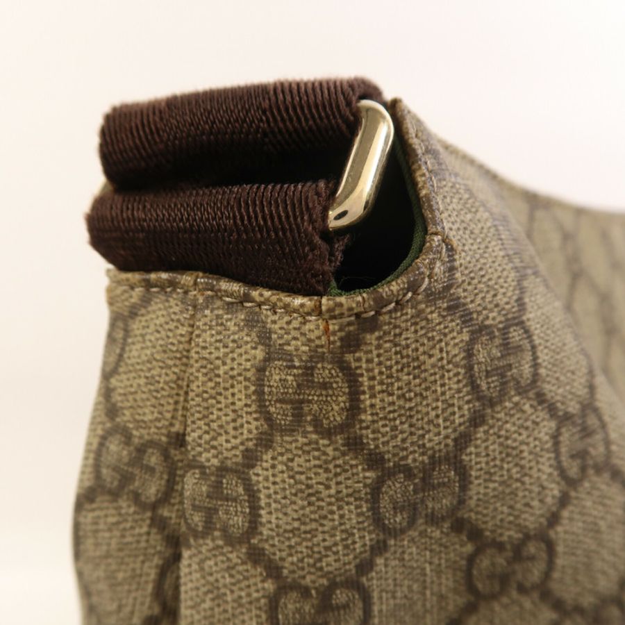 GUCCI 塗層帆布Shoulder Bag金扣肩背袋-11