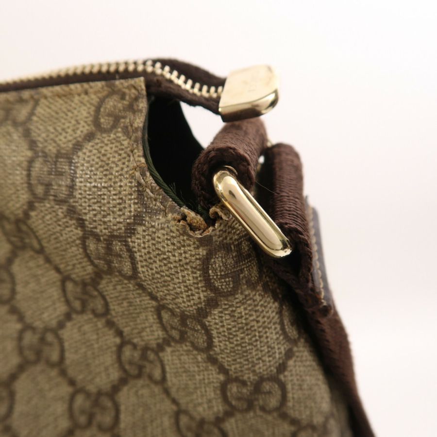 GUCCI 塗層帆布Shoulder Bag金扣肩背袋-12