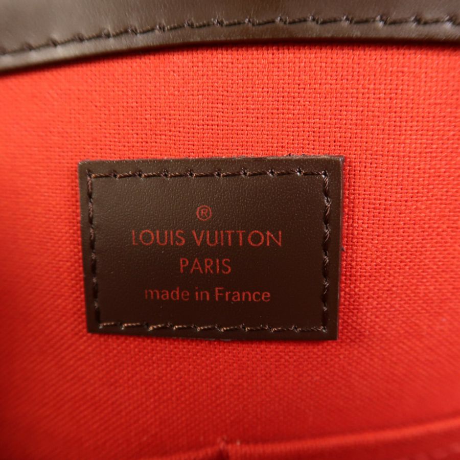 LOUIS VUITTON Damier Verona MM金扣肩背袋棕色-14