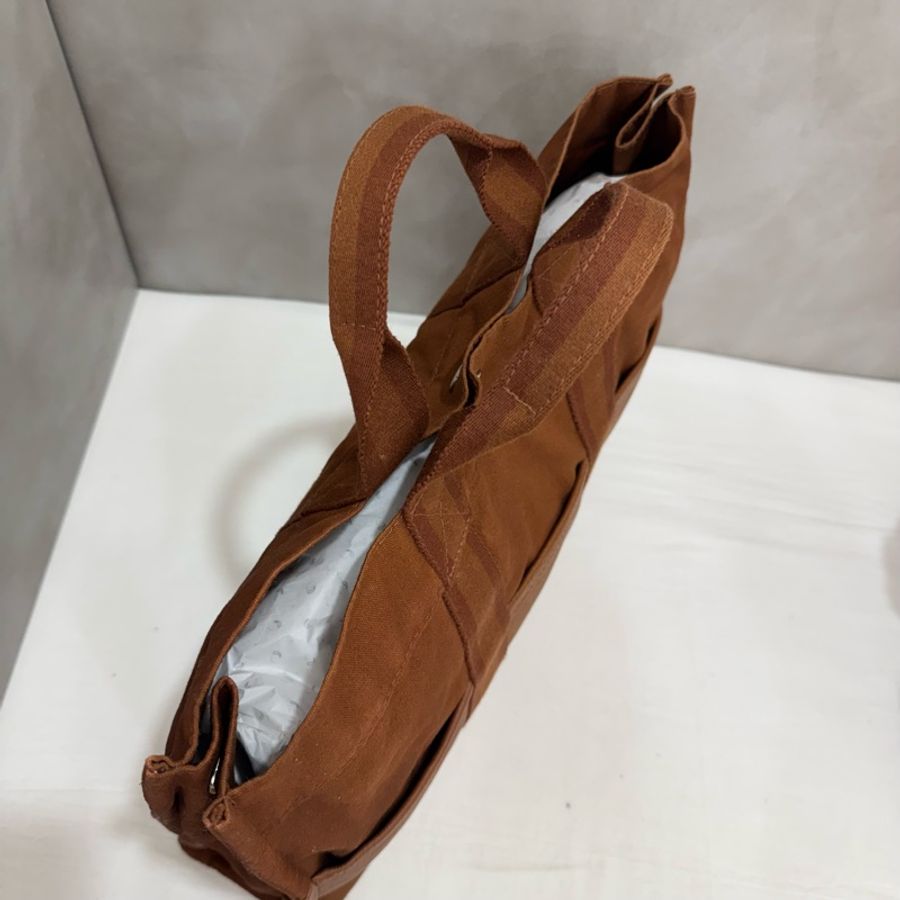 (特價出清 )Hermès 愛馬仕帆布拼皮手提包 購物包 vintage-12