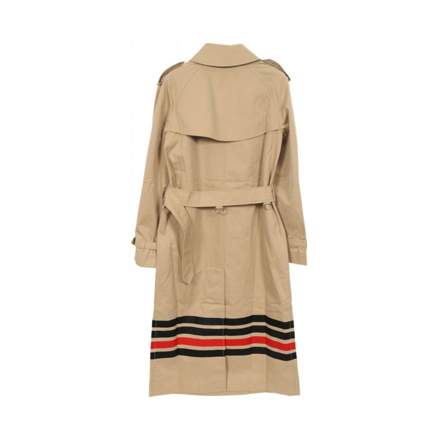 博柏利 (Burberry) 棉質風衣 米色 #UK4 二手女款-1