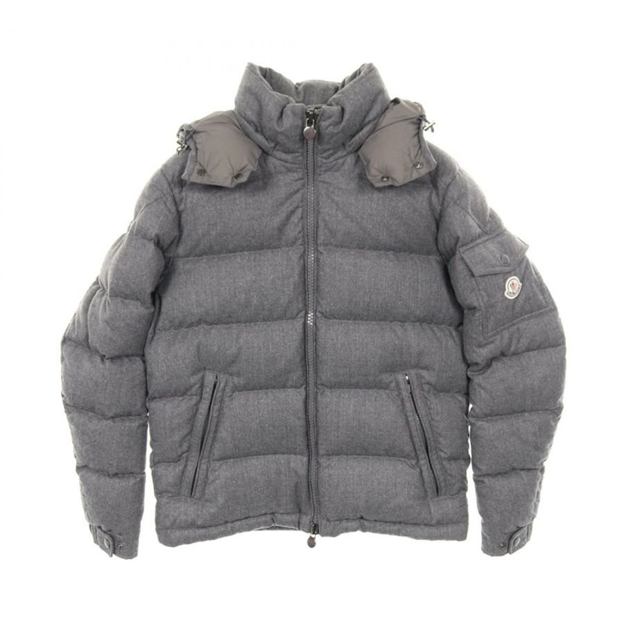 MONCLER MONTGENEVRE Montgenevre 羽絨外套 E20914033805 羊毛灰 #2 二手男式-0