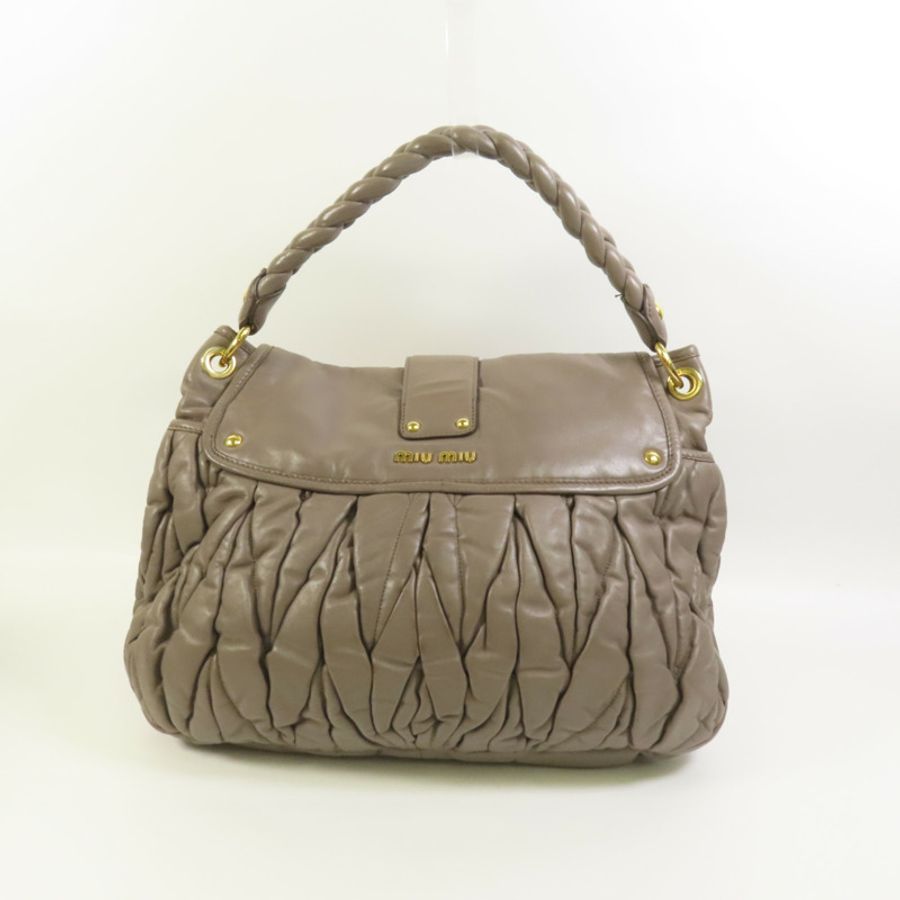 Miu Miu 羊皮皮革Shoulder Bag金扣手挽肩背兩用袋-1