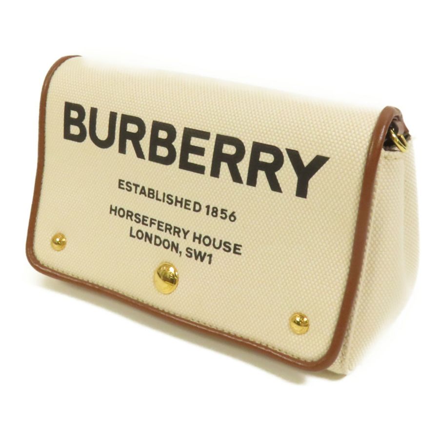 BURBERRY 帆布Shoulder Bag金扣肩背袋-1