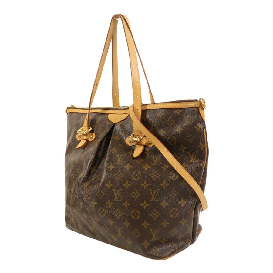 LOUIS VUITTON Monogram Palermo GM金扣手挽肩背兩用袋棕色-2