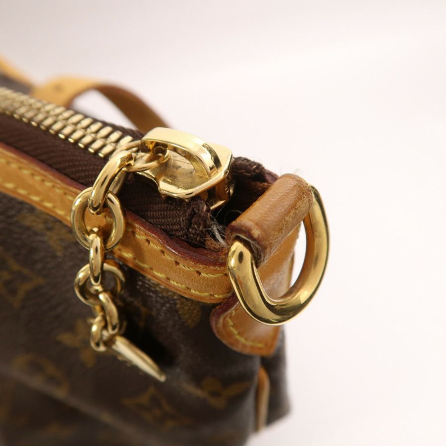 LOUIS VUITTON Monogram Palermo GM金扣手挽肩背兩用袋棕色-14