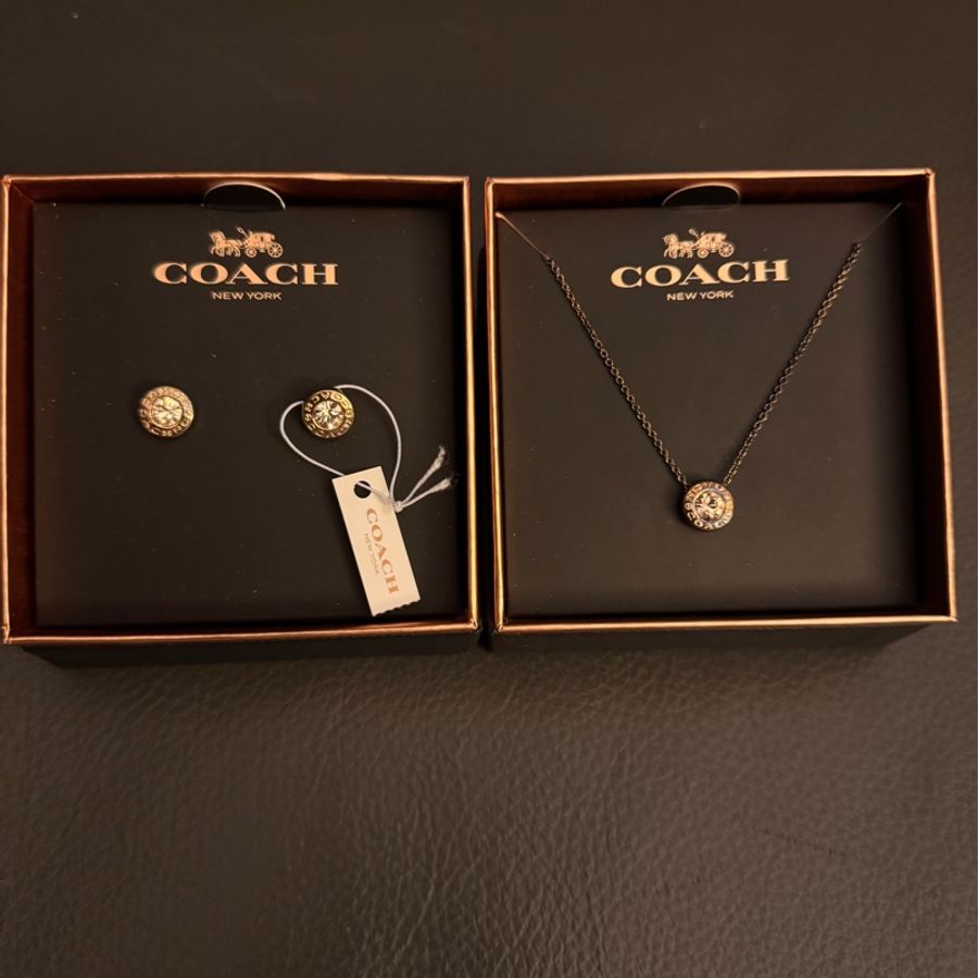 Coach 頸鍊連耳環-2