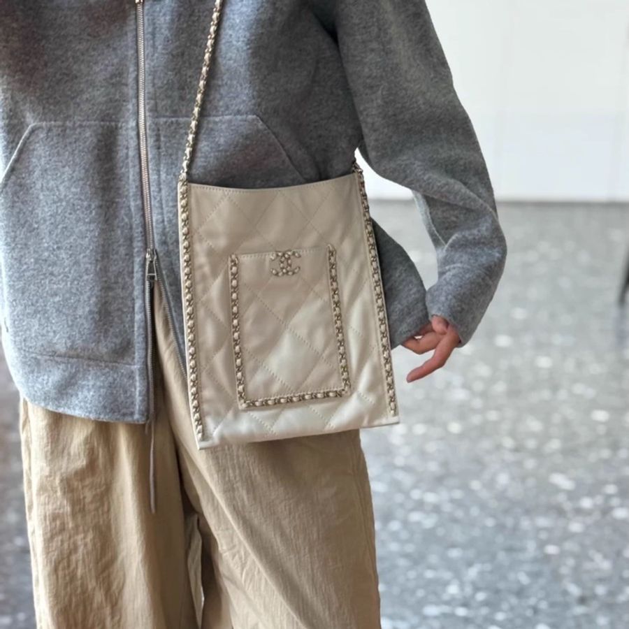 Chanel 芯片皮穿鏈 購物袋-4