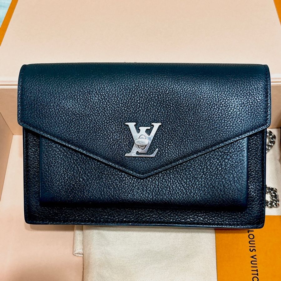 Louis Vuitton Pochette My Lockme LV鏈包 黑 Lockme 鏈條手拿包-1