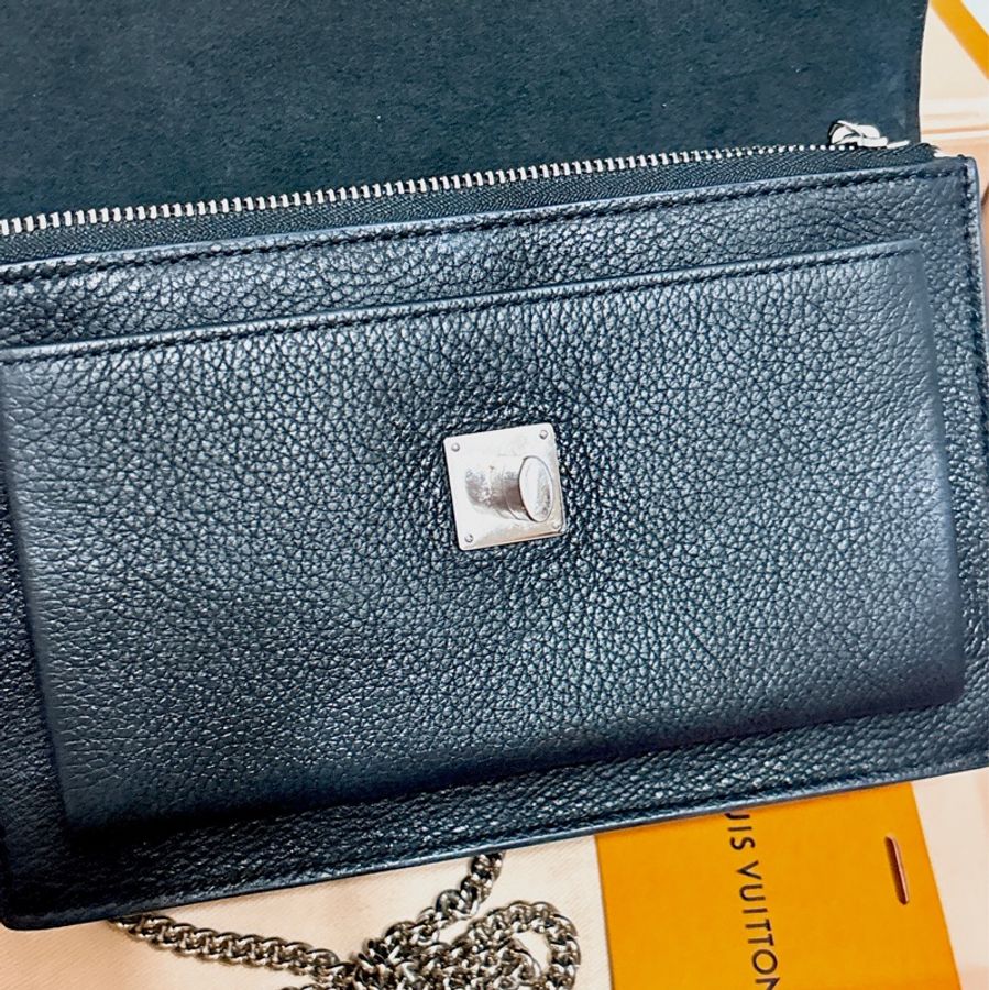 Louis Vuitton Pochette My Lockme LV鏈包 黑 Lockme 鏈條手拿包-5