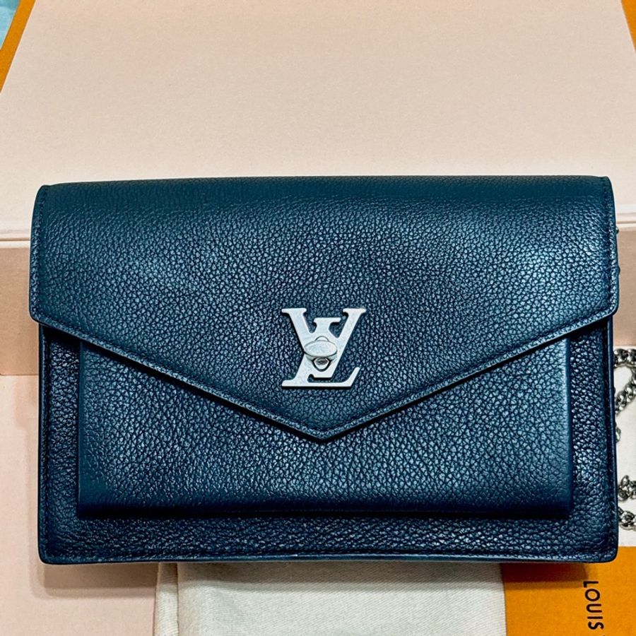 Louis Vuitton Pochette My Lockme LV鏈包 黑 Lockme 鏈條手拿包-7