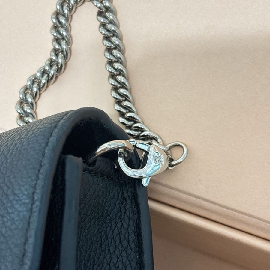Louis Vuitton Pochette My Lockme LV鏈包 黑 Lockme 鏈條手拿包-11