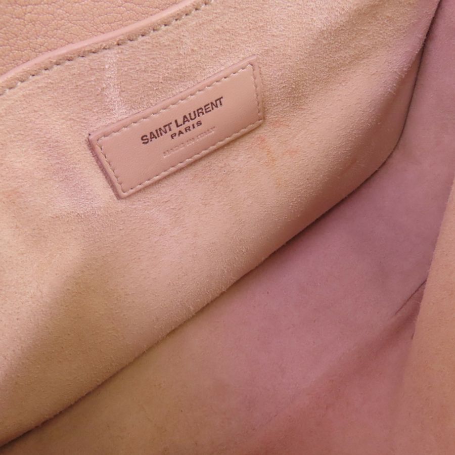 SAINT LAURENT 牛皮皮革2Way Shoulder Bag銀扣手挽肩背兩用袋-14