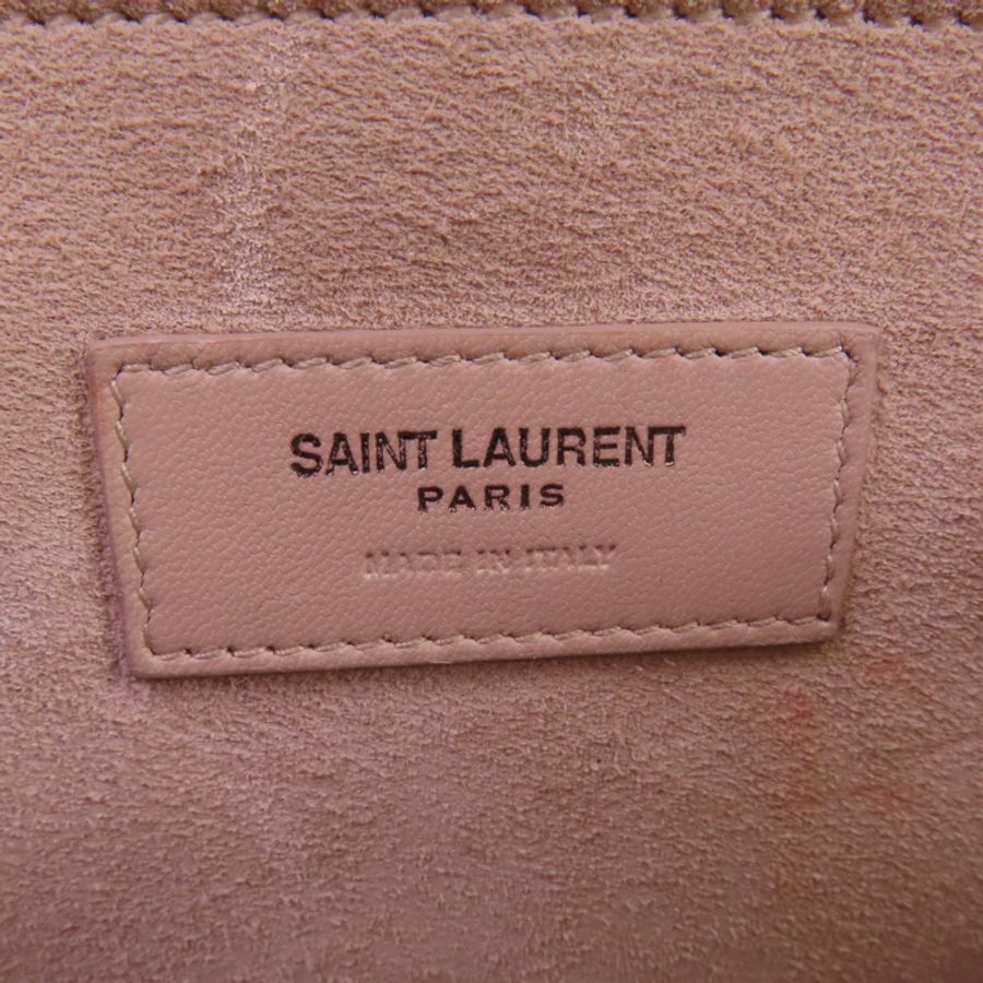 SAINT LAURENT 牛皮皮革2Way Shoulder Bag銀扣手挽肩背兩用袋-15