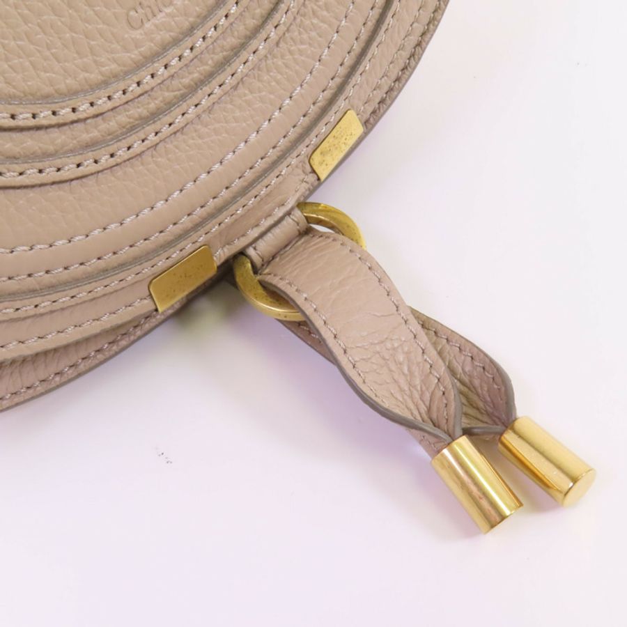 Chloe 牛皮皮革Small Marcie Saddle金扣肩背袋-9