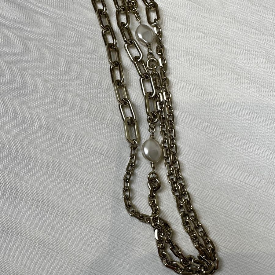 迪奧/Dior 迷你化妝包 金線粉鑽珍珠裝飾 鏈條斜背包11x7x9.5cm-7