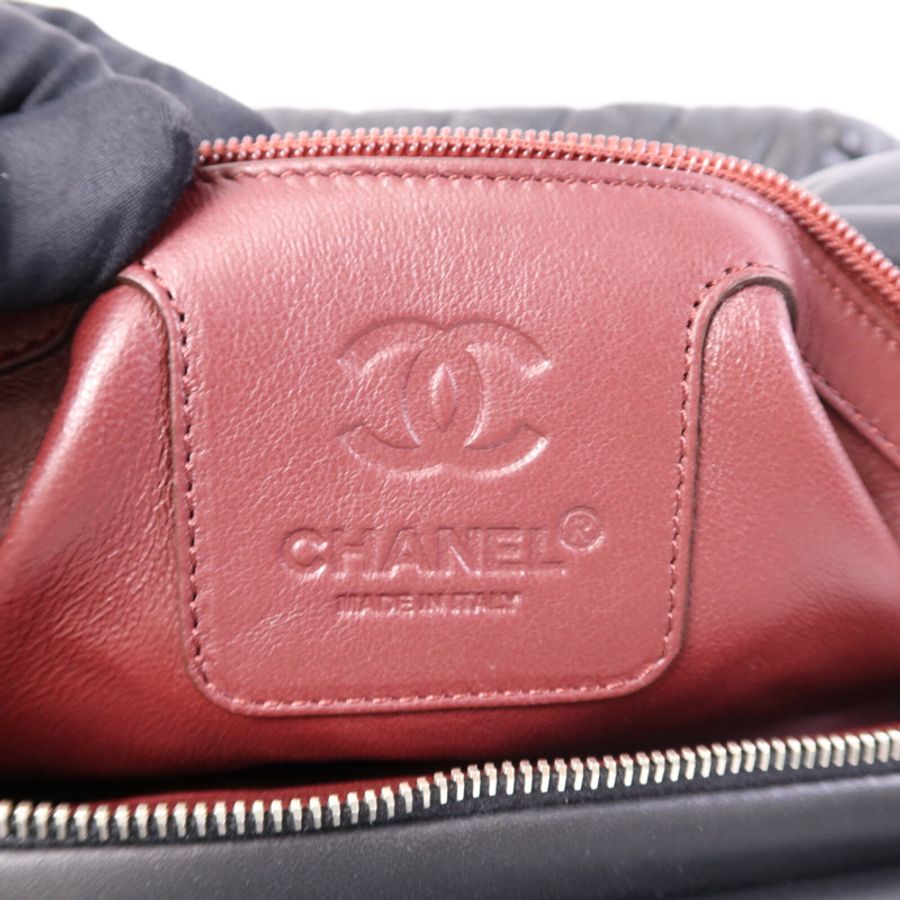 CHANEL 牛皮皮革Coco Cocoon銀扣手挽袋-5