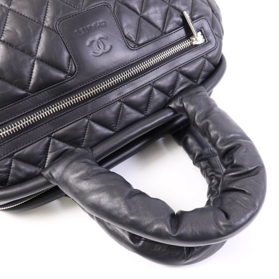 CHANEL 牛皮皮革Coco Cocoon銀扣手挽袋-9