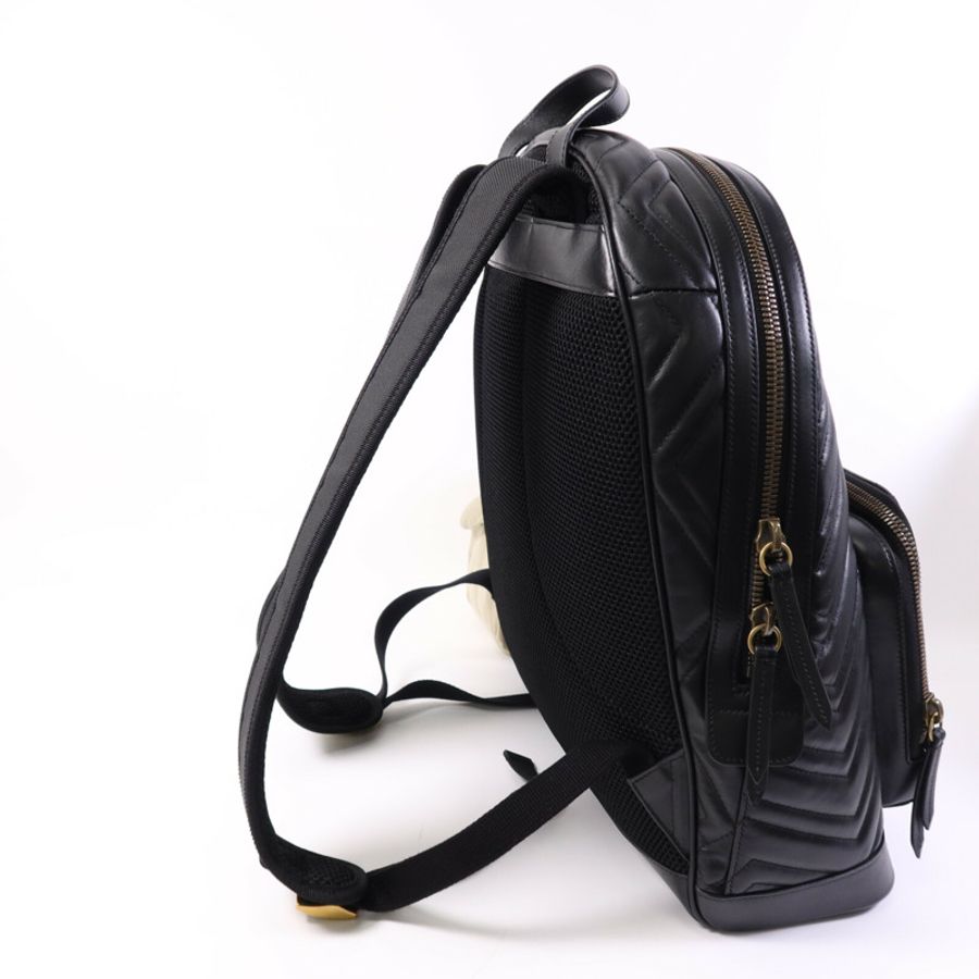 GUCCI 羊皮皮革Backpack金扣背包-7