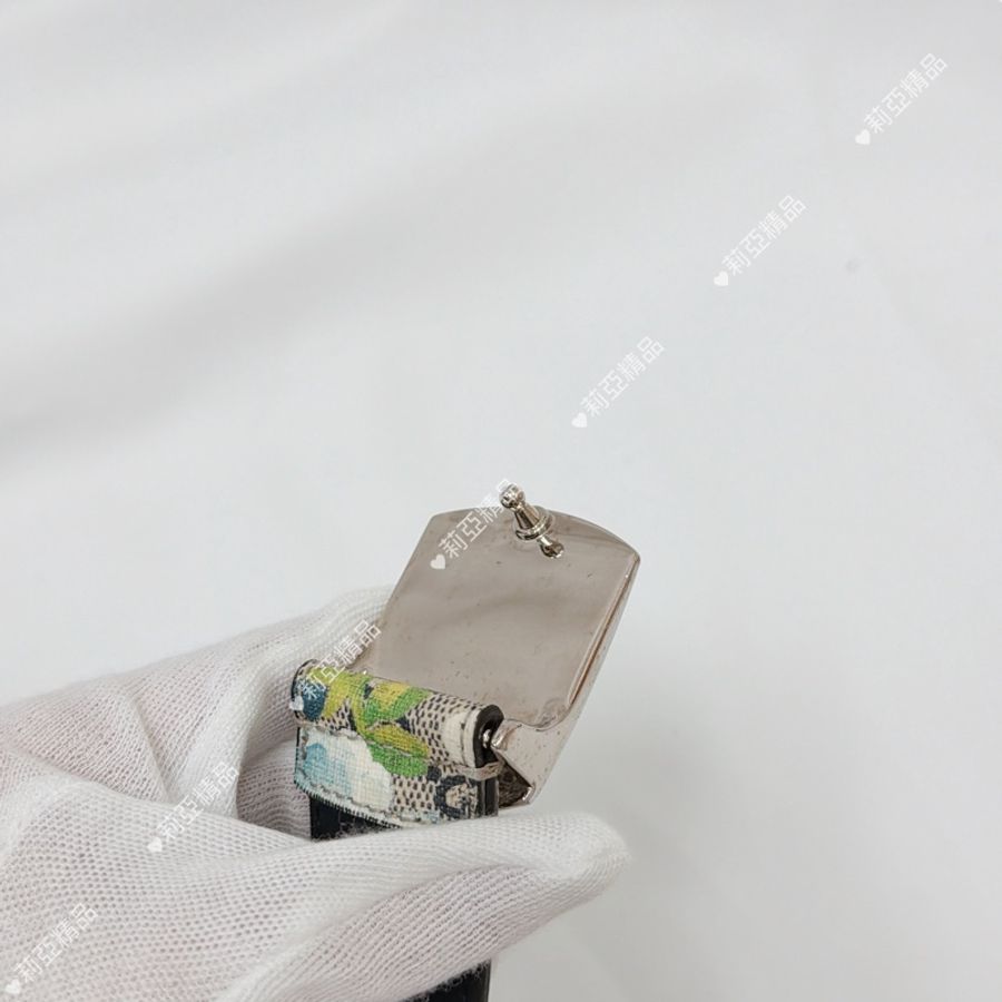 莉亞精品♡ Gucci 花卉皮帶 #85 寬度3.5 二手美品-5