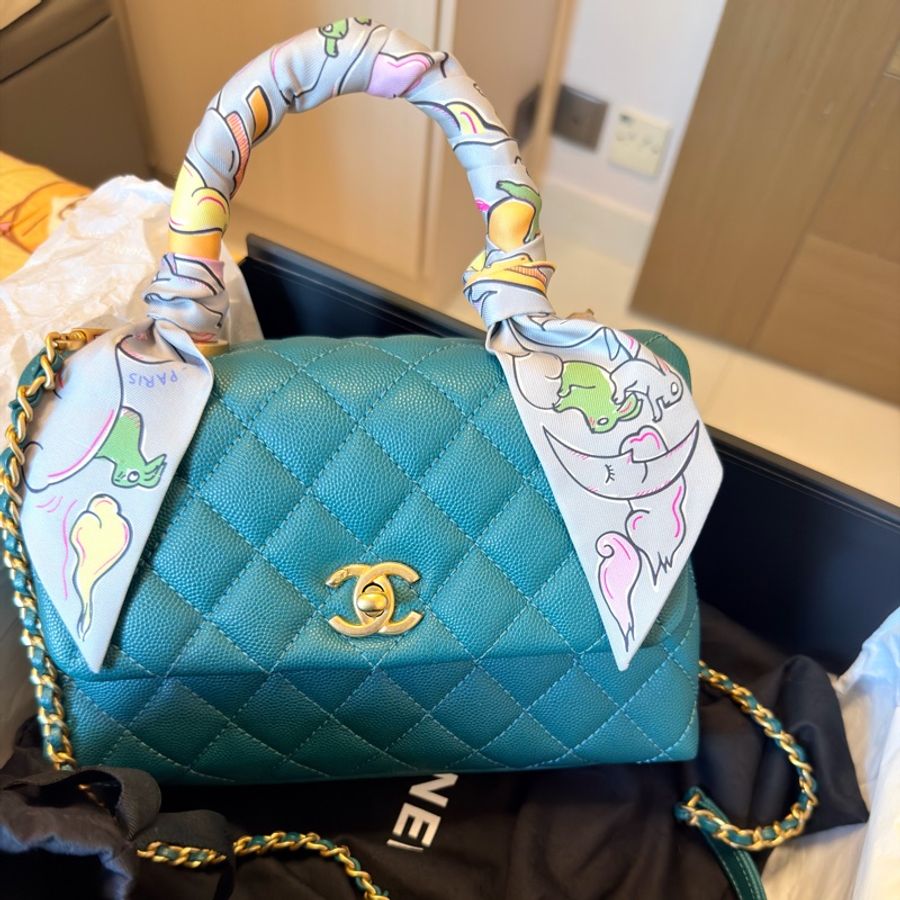 Chanel Coco Handle Small 荔枝牛皮寶石綠色(不包twilly)-1