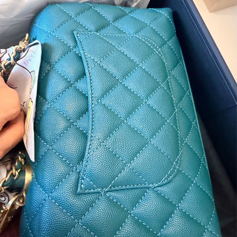 Chanel Coco Handle Small 荔枝牛皮寶石綠色(不包twilly)-9