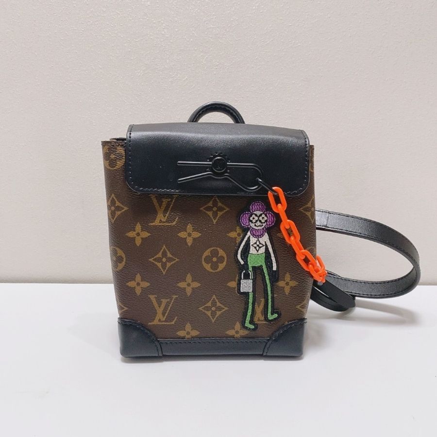 LV 21ss秀款限量Steamer Nano稻草人包 15*18*7.5 98新配件塵袋-7