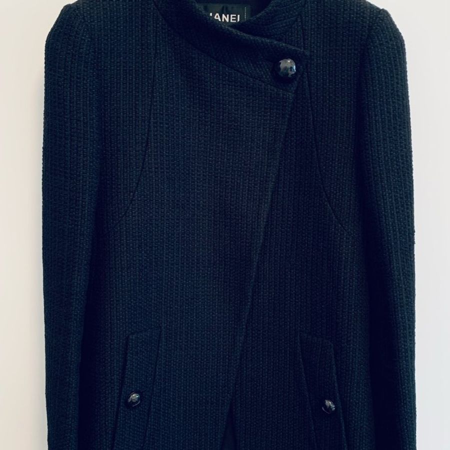 Chanel 15P 黑色軟泥外套-6